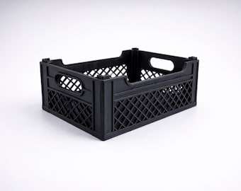 3D Printed Stackable Storage Crate – Compact Mini Plastic Style Basket – Desk, Office & Craft Room Organiser – Durable Home Storage Bin
