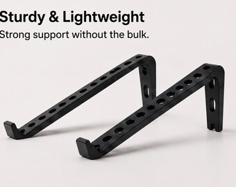 3D Printed Laptop Stand | Ergonomic Laptop Riser | Minimalist Desk Accessory | Modern Portable Computer Holder