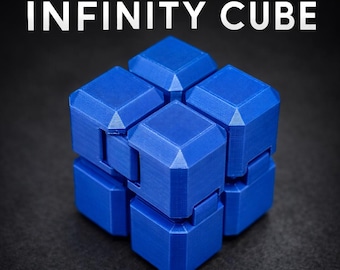 3D Printed Infinity Cube - Fidget Toy Smooth -  Folding Stress Relief Desk Toy - Anxiety Reliever - Pocket Size - UK Fast Delivery