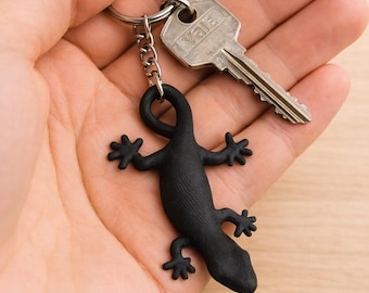 3D Printed Gecko Keychain,Lizard Keyring, Cute Reptile Keychain, Animal Bag Charm, Gekko Key Ring, Reptile Lover Gift