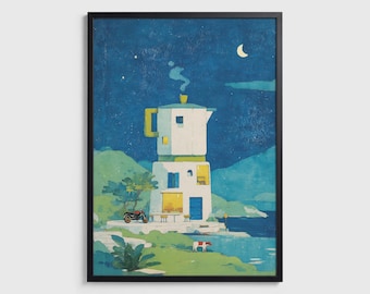 Tea House – Art Print Poster