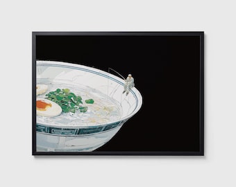 Ramen Fishing – Art Print Poster
