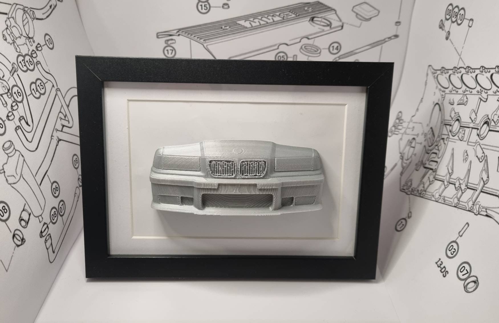 3D Print E36 M3 Front BMW Car Front Mask Picture Picture Frame Etsy UK