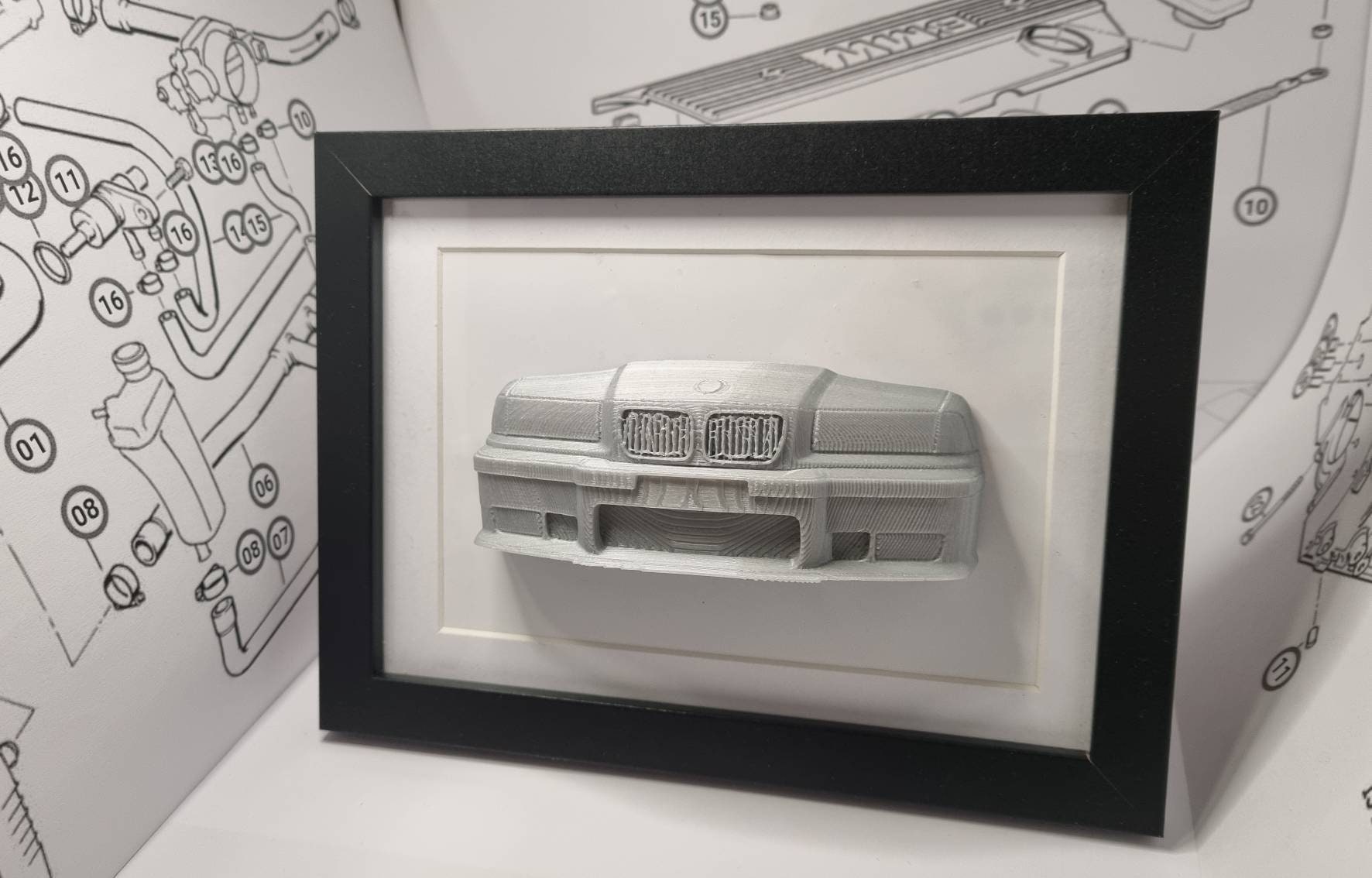 3D Print E36 M3 Front BMW Car Front Mask Picture Picture Frame Etsy UK