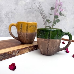 Ręcznie robiony ceramiczny kubek do kawy z kwiatowym nadrukiem, filiżanka do herbaty, 450 ml