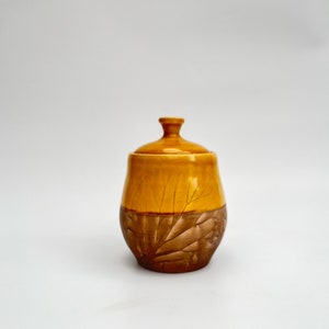 Handmade Ceramic Sugar Bowl: Floral Print Kitchen Decor