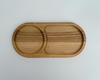 Handmade Wood Serving Board Ash, Coffee, Tea,  Biscuit Snack Tray, small tray