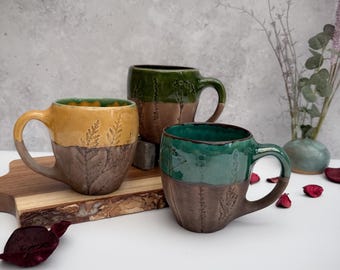Coffee tea mug with floral print Flora 400ml tea cup coffee mug ceramic mugs handmade mug ceramic coffee cup handmade flora