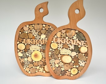 Handgefertigte Geschnitzte Ukrainische Schneidebrett, Kulturelle Souvenir