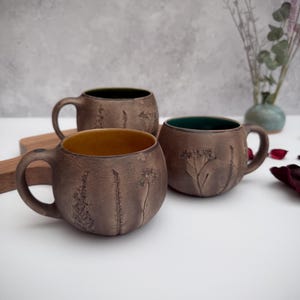 Keramiktasse mit Blumendruck 350 ml Farbe Kaffeebecher Teetassen Keramik handgemachte Teetasse Blumenkaffeetasse handgemachtes Geschenk für ihr Zuhause