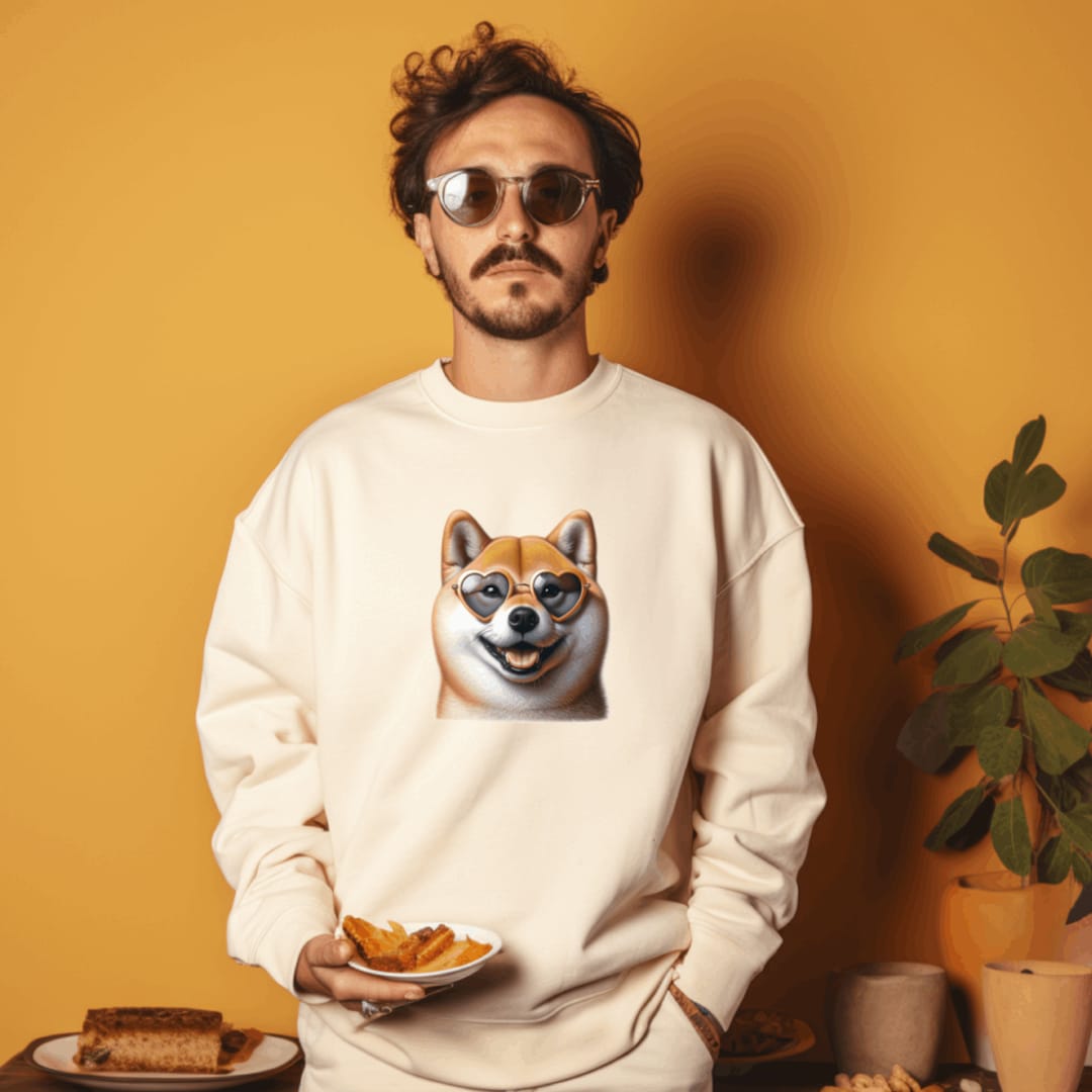 Shiba Inu Unisex Crewneck Sweatshirt, Dog Sweater, Dog Wearing