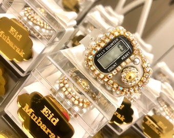 Personalized Swarovski Digital TasbeehIPortable Digital Finger Dua CounterI Electronic Dkihr Counter| Umrah Hajj Favor |Muslim Baby Shower