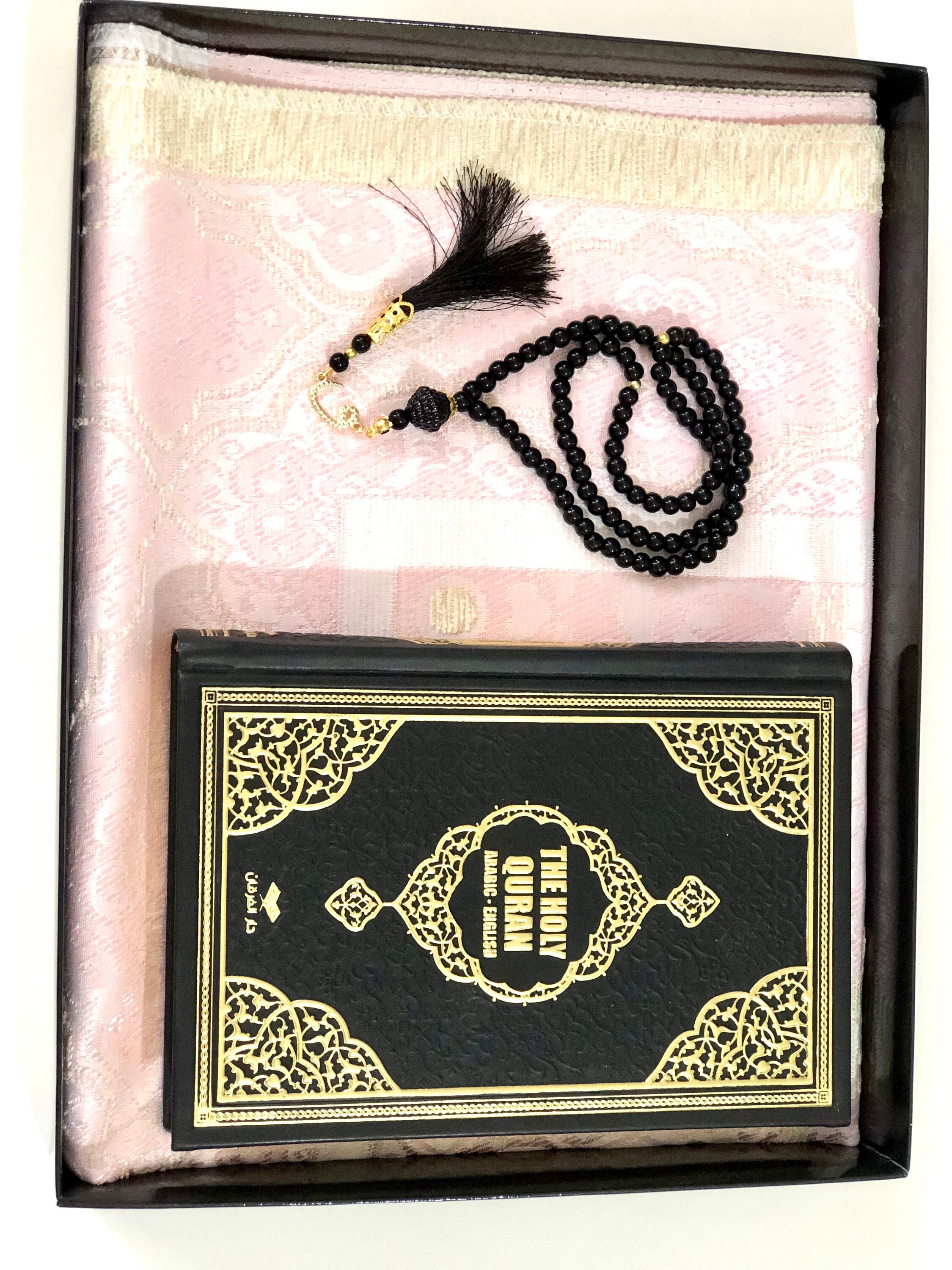 English Meal Quran Set,3 Pieces Set,janamaz and Tasbih,english and