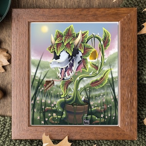 Illustration - Cow Plant - Wall art | printable | A5 | high quality art print | magical creature | Sims 4 | cow plant