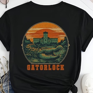 Gatorlock Shirt, Alligator, Funny Alligator Prison Escape Tee, Everglades Florida Swamp Humor, Reptile Dark Joke Gift, Vintage Inmate Gator