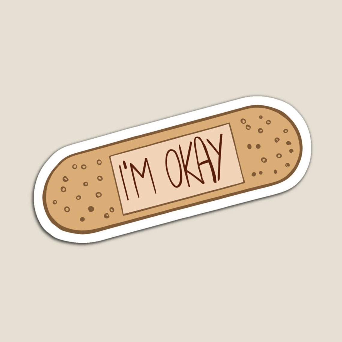I'm Ok Plaster Sticker, I'm Ok Sticker, Band Aid Sticker, Bandages
