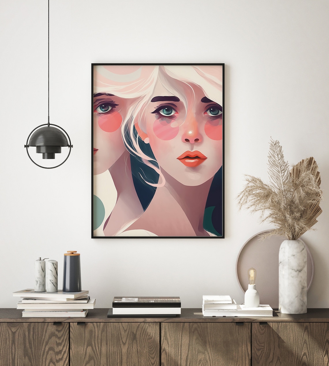 Women Poster Modern Art Print Geometrical Print Modern Poster Modern