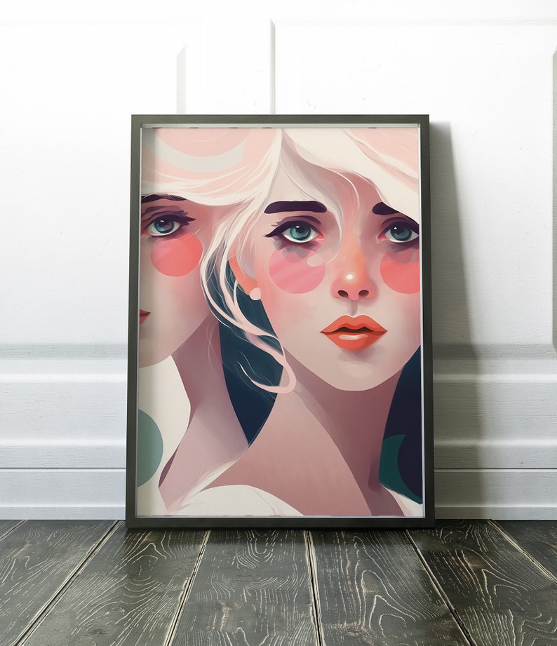 Women Poster Modern Art Print Geometrical Print Modern Poster Modern
