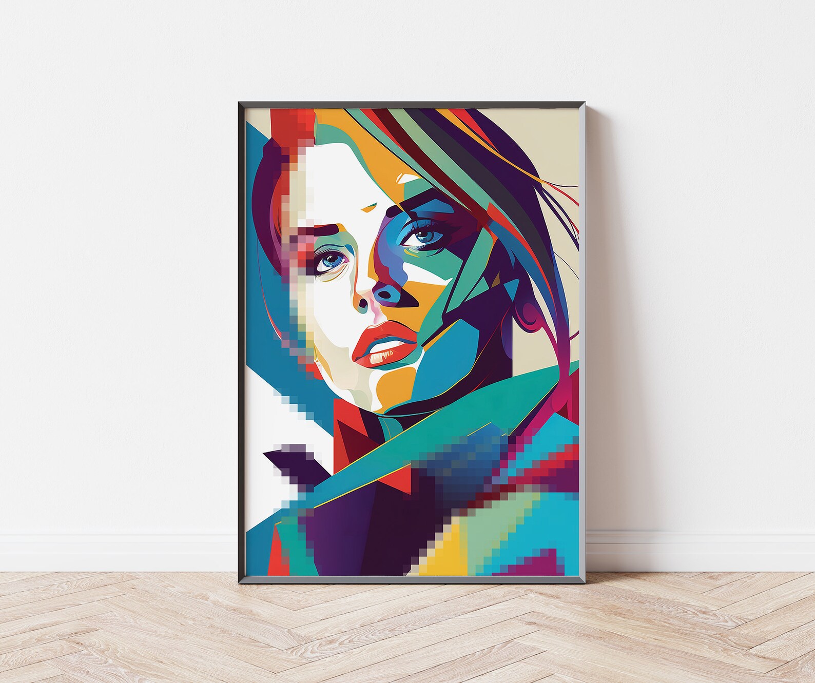 Women Poster Modern Art Print Geometrical Print Modern Etsy