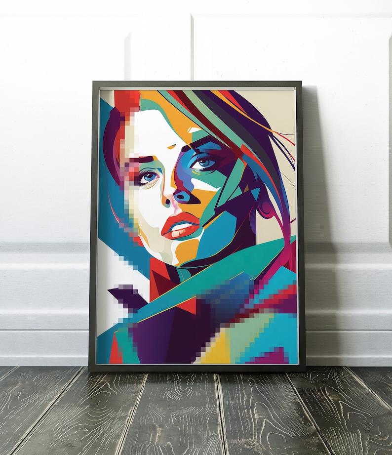 Women Poster Modern Art Print Geometrical Print Modern Etsy