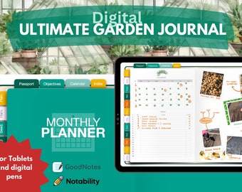 Planificador de jardines digital para cuaderno de jardín goodnotes para organizador de jardines planificador de jardineros