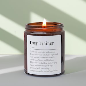 Gift for Dog Trainer, Soy Wax Candle