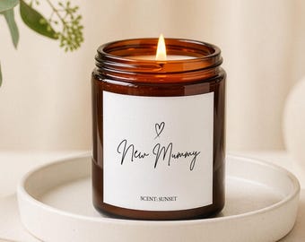 New Mummy Soy Candle Gift: Scented Keepsake for New Parents