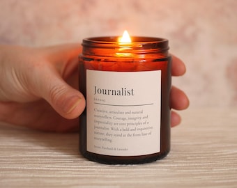 Gift for Journalist, Soy Wax Candle Present