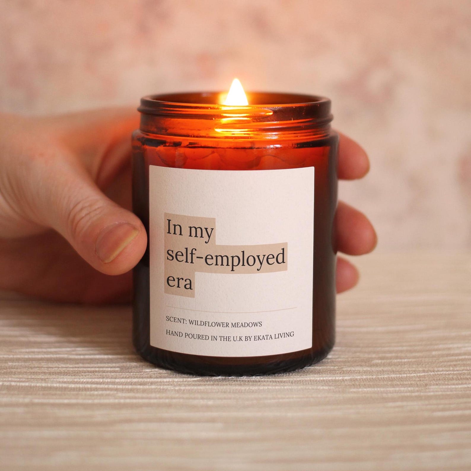 Self-Employed Era Soy Wax Candle: Small Business Owner Gift