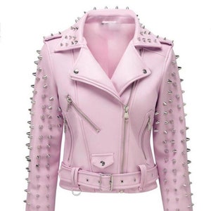 Pink punk jacket best sale