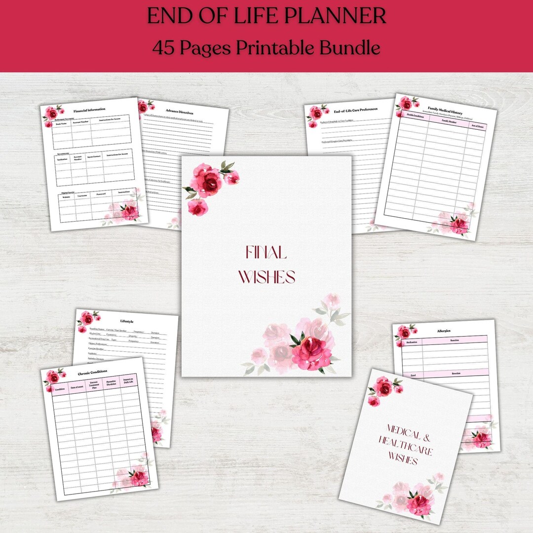 What If Binder | Final Wishes | Emergency Binder | Last Wishes Planner ...