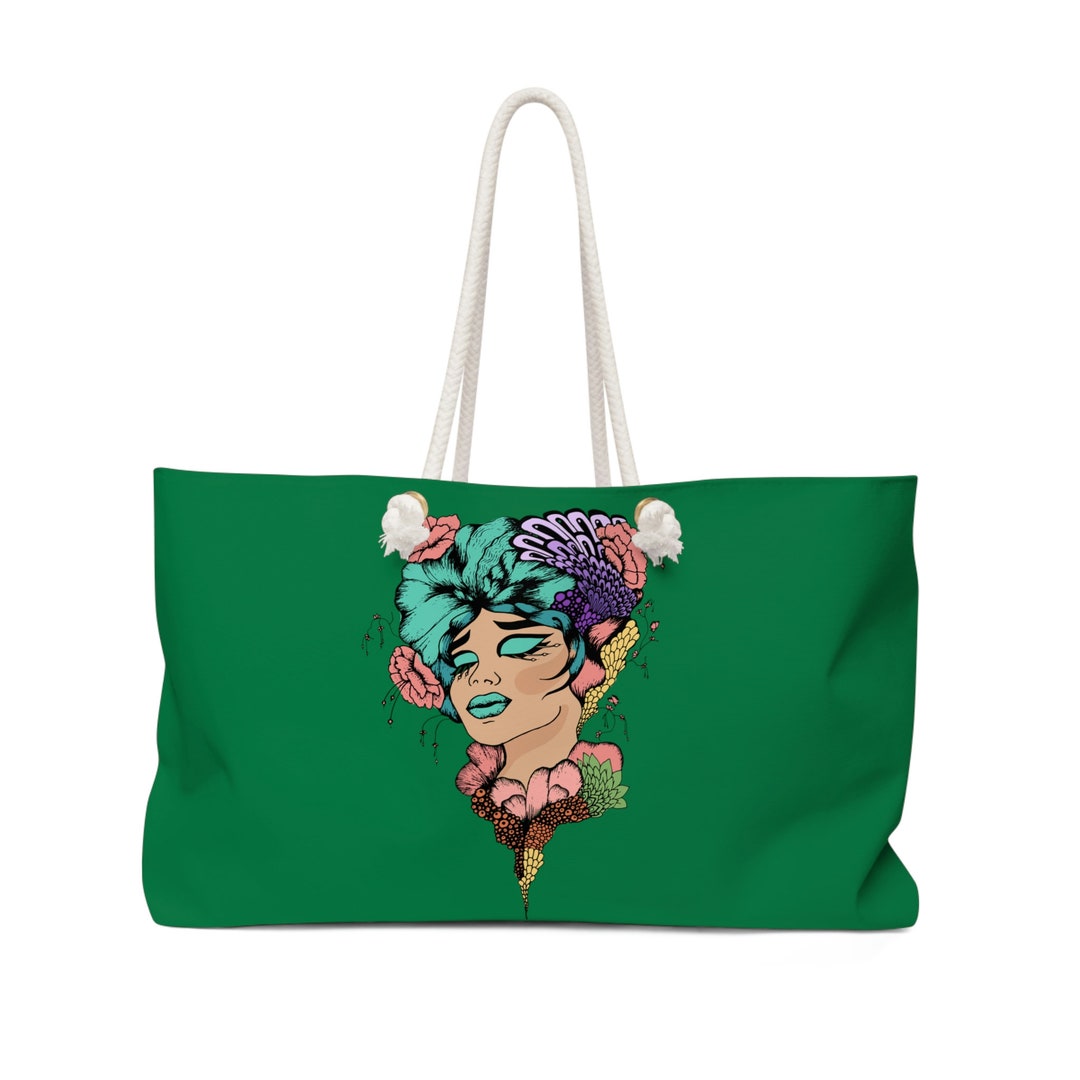 Green Weekender Bag for Teenage Girls Stylish on the Go Etsy