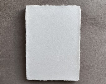 Meringue DIN B6 Handmade Paper Sheets · 12 x 17 cm (4.72" x 6.69") · 285 - 350 gsm · 20 pcs · Deckled Edge Cotton Paper · Off-White