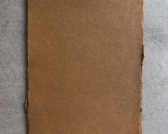 Cinnamon DIN A5 Handmade Paper Sheets · 14.8 x 21 cm (5.83" x 8.27") · 285 - 350 gsm · 20 pcs · Deckled Edge Cotton Paper · Terracotta