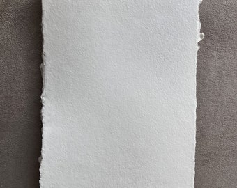 Meringue DIN A5 Handmade Paper Sheets · 14.8 x 21 cm (5.83" x 8.27") · 285 - 350 gsm · 20 pcs · Deckled Edge Cotton Paper · Off-White