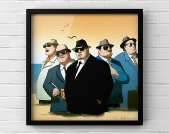 Gangsters artwork, Home decor wall art, art prints, art prints download, wall art, wall art prints, wall art living room, wall art framed,