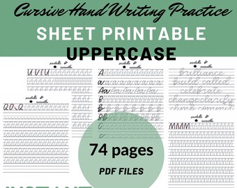 Printable Worksheets in Larger Size Featuring  DIGITAL Download PDF