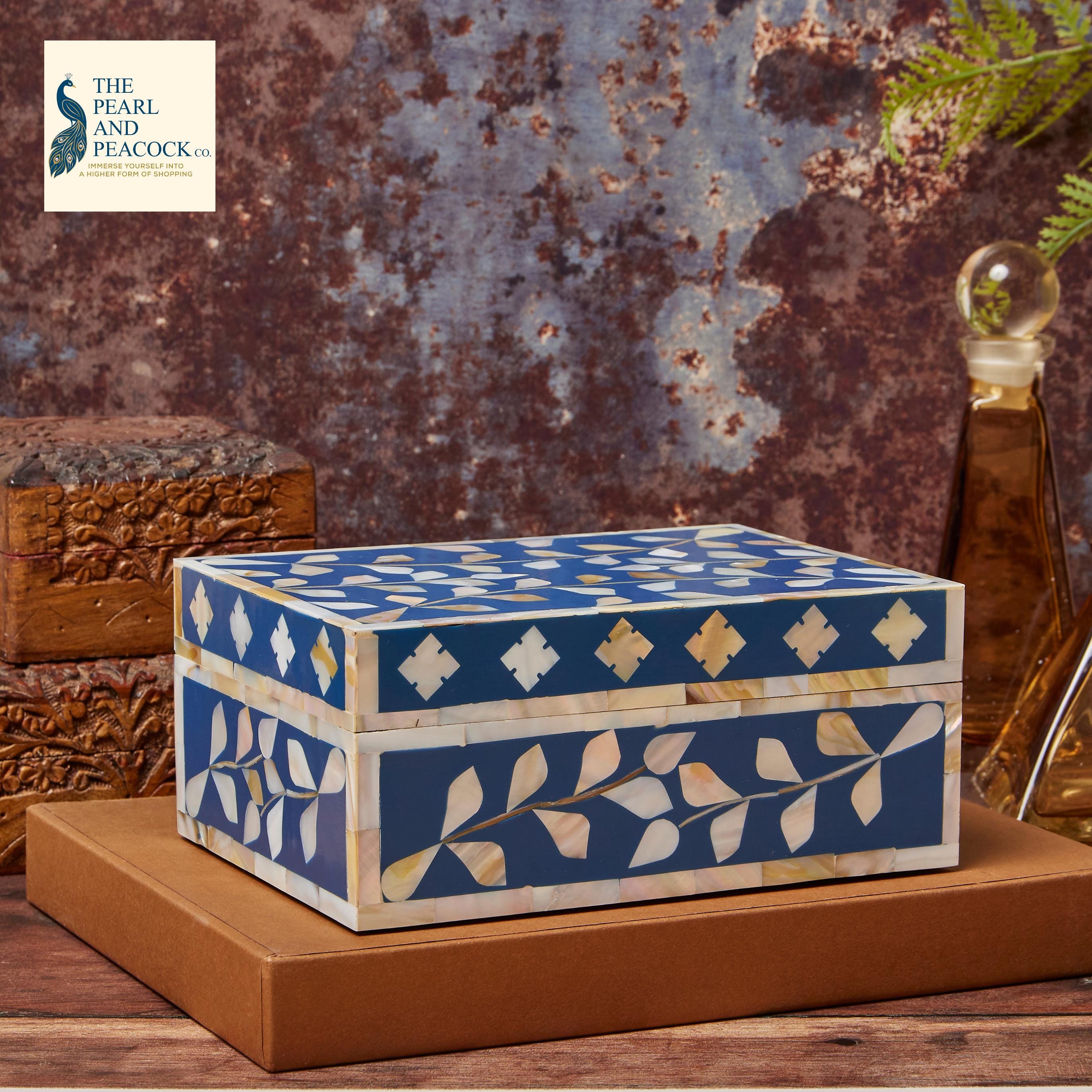 Handmade Mother of Pearl Decorative Box for Jewellery and Keepsakes in