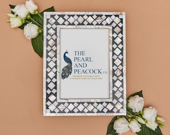 Mother of Pearl Photo Frame in Black & White