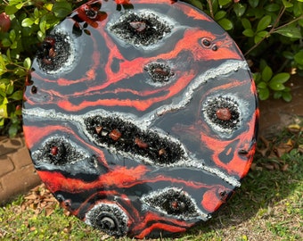 Geode kunsthars kunst aan de muur