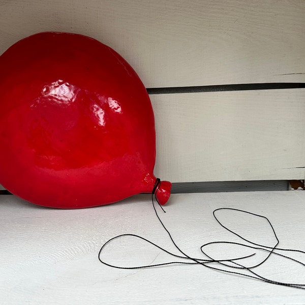 One of a Kind: Groovy and Whimsical ceramic balloon wall sculpture