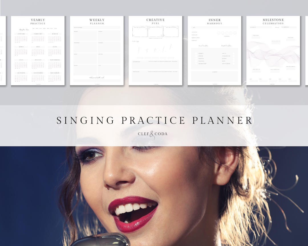 Printable Singing Practice Planner - Etsy