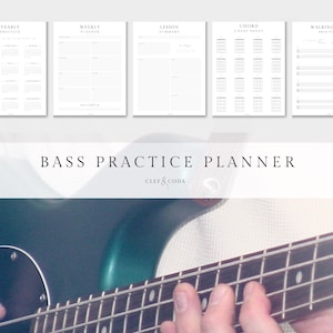 Planificador de práctica de bajo imprimible