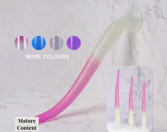 19.68" 50cm Fantasy Clear Dildo Long Anal Butt Plug Knotted Realistic Knotted Dildo Adult Sex Toy For Men Woman Gay Mature