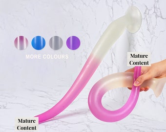 19.68" 50cm Fantasy Clear Dildo Long Anal Butt Plug Knotted Realistic Knotted Dildo Adult Sex Toy For Men Woman Gay Mature