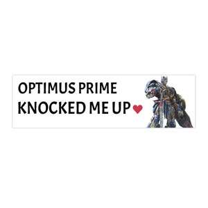 Transformers Optimus Prime Bumper Sticker