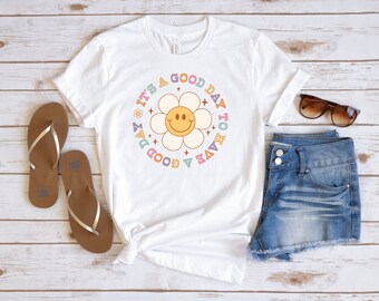 Es un buen día para tener un buen día / Camisetas gráficas para mujer / Retro / Camisetas de moda / Regalos para ella