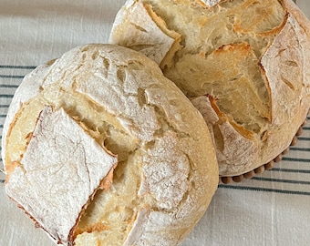 Receta de pan de masa madre artesanal para principiantes (descarga digital)