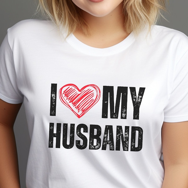 Ik hou van mijn man, Valentijnsdag shirt, grappig shirt vrouwen, cadeau voor vrouw, dames-T-shirt, grappig humoristisch nieuwigheid shirt T-shirt, verjaardagscadeau