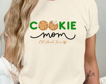 Minimalist Girl Scout Mom Shirt | Graphic Cookie Mom T-Shirt | Scout Family Gift